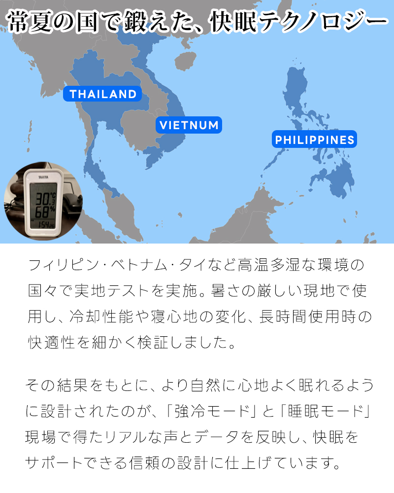 高温多湿な環境でテスト
