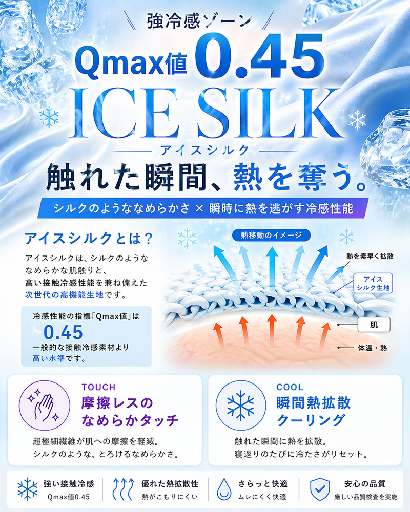 Qmax0.45の冷たさを誇るアイスシルク