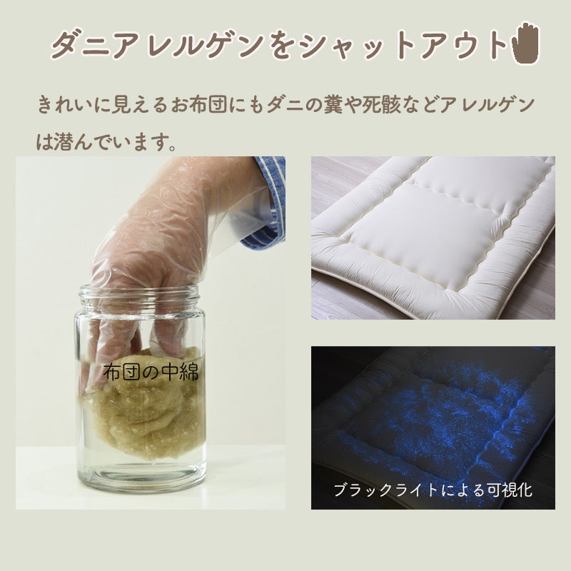 花粉やダニのアレル物質を無効化する BlueBlood Pillow Cover AllerWrap 取り付け方