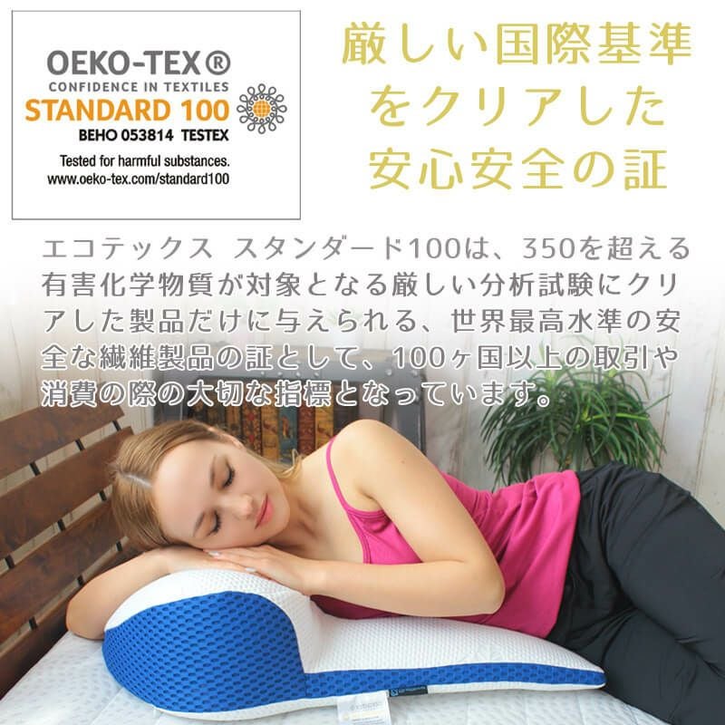 巻き肩・猫背を伸ばすマットレスピロー ［ブルーブラッド Prana