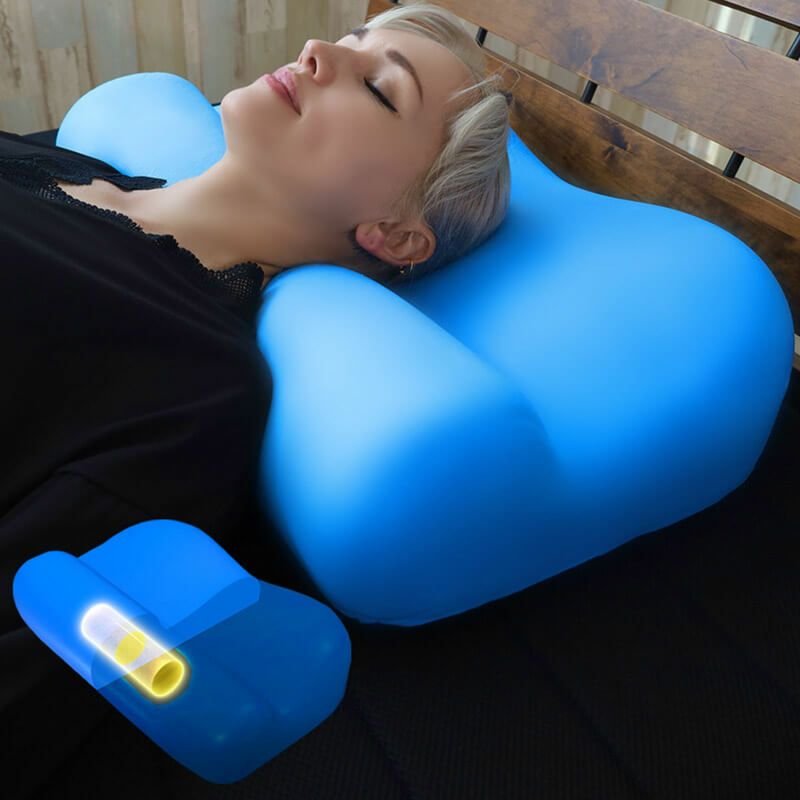 芯で首を支えるストレッチネックピロー ブルーブラッド Tantra