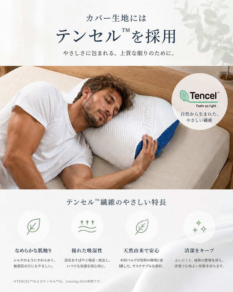 白いテンセルカバーを1枚装着済み
