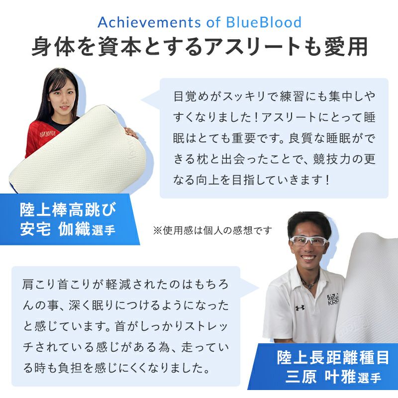 芯で首を支えるストレッチネックピロー ブルーブラッド Tantra