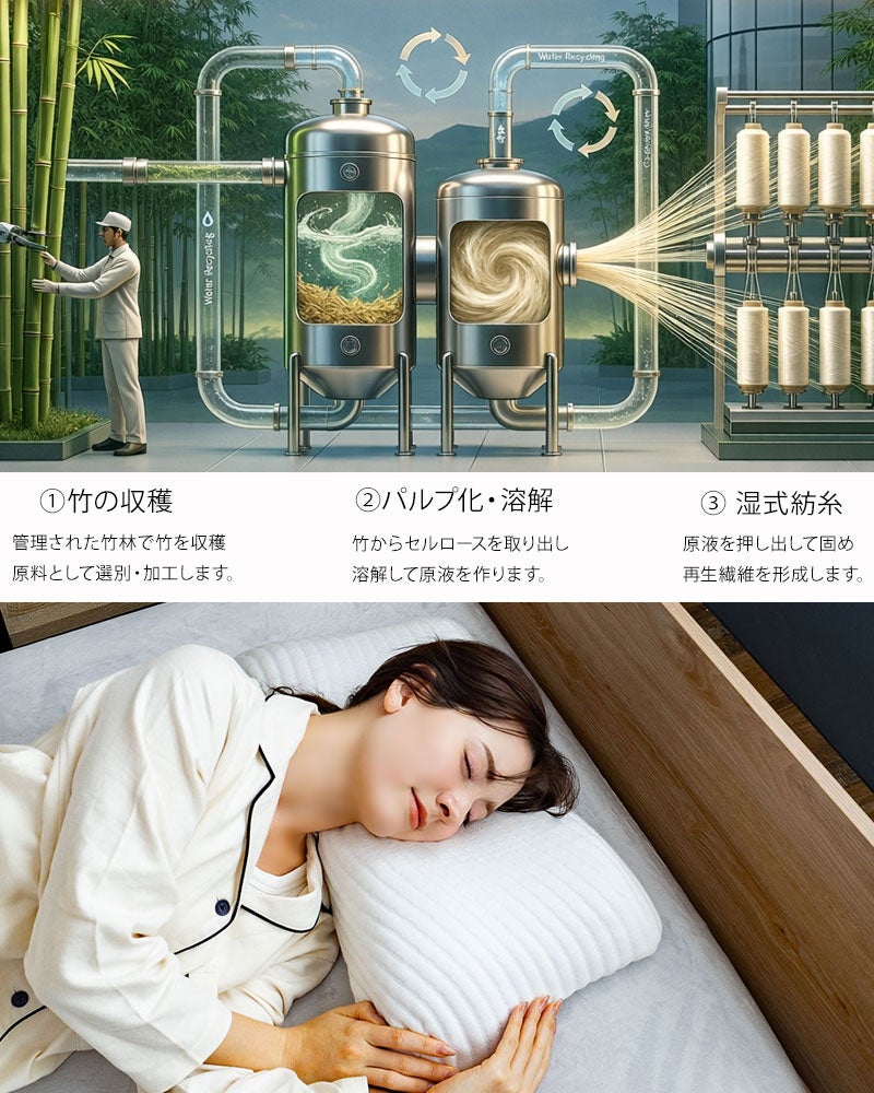 サステナブル素材の枕カバー