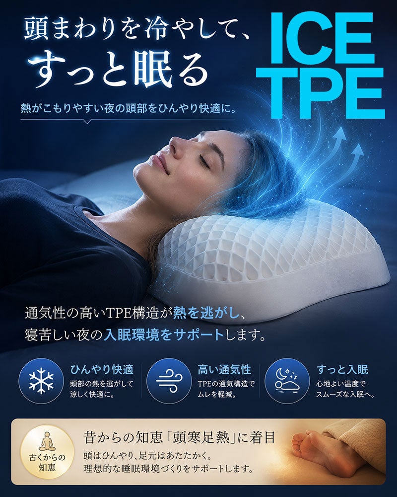 頭まわりを冷やして深く眠る