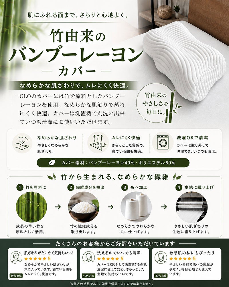 バンブーレーヨン枕カバー