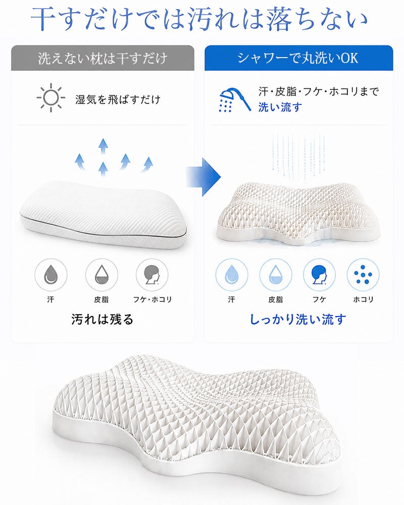 丸洗いできるから汚れを落としやすい