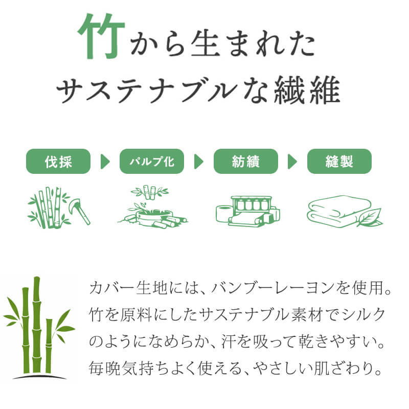 サステナブル素材のOLO専用枕カバー